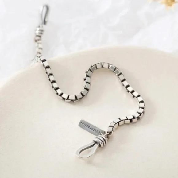 NEW CHAIN BRACELET 925 STERLING SILVER, NICE BRACELET, CUTE BRACELET - Picture 7 of 7